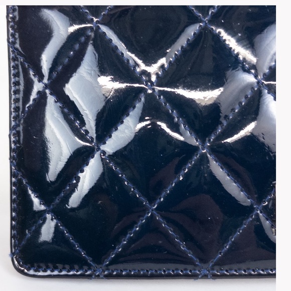 Unique Beautiful Chanel Wallet & Woc Dark Blue - Picture 9 of 17